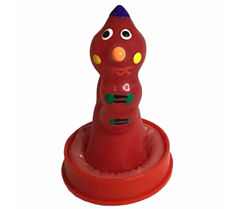 Condomerie Hand-Painted Decorative Latex Condom Worm Design Amsterdam Art