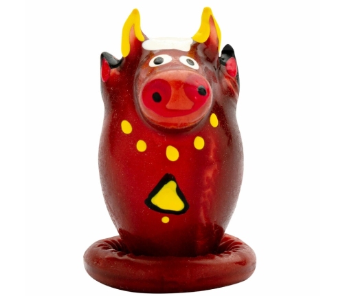 CONDOMERIE - HANDPAINTED NOVELTY CONDOMS BULL MODEL 1