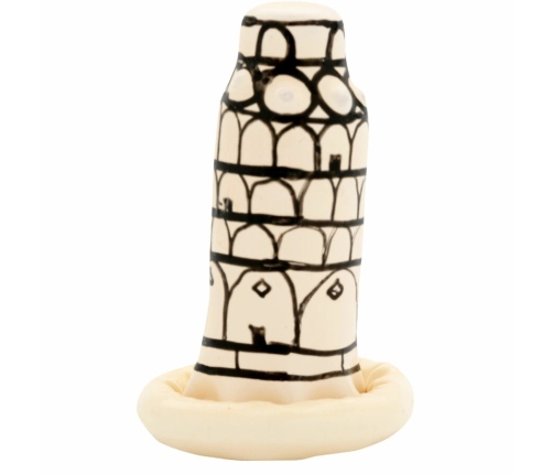 CONDOMERIE - HANDPAINTED NOVELTY CONDOMS PISA TOWER