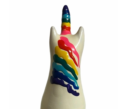 CONDOMERIE Unicorn Rainbow Hand-Painted Decorative Latex Model, Multicolor