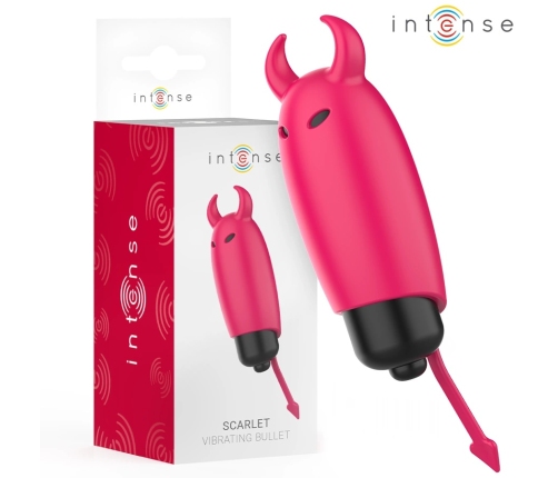 INTENSE Scarlet Red Mini Vibrating Bullet - Compact Waterproof 9.3 cm