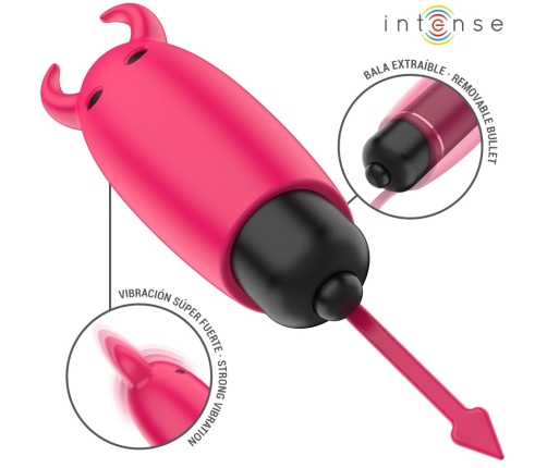 INTENSE Scarlet Red Mini Vibrating Bullet - Compact Waterproof 9.3 cm