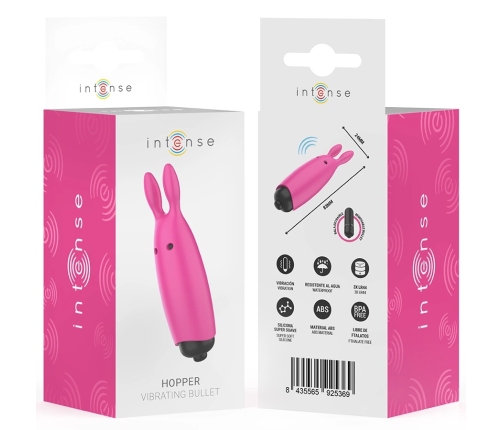 INTENSE Hopper Pink Vibrating Bullet | Compact Waterproof Silicone 8.3cm