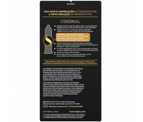 SKYN Original Polyisoprene Condoms 10 pcs - Ultra-Soft Latex-Free Fit