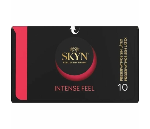 SKYN Intense Feel Polyisoprene Textured Condoms 10-Pack Wavy Design