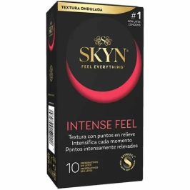 SKYN Intense Feel Polyisoprene Textured Condoms 10-Pack Wavy Design SKYN Intense Feel Polyisoprene Textured Condoms 10-Pack Wavy Design