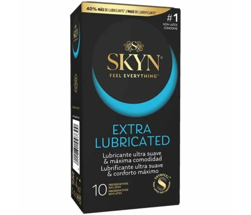 SKYN Extra Lubricated Polyisoprene Protection 10-Pack, Ultra-Comfort