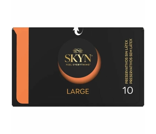 SKYN Large XL Condoms 10-Pack - Latex-Free, Extra Comfort, 56mm