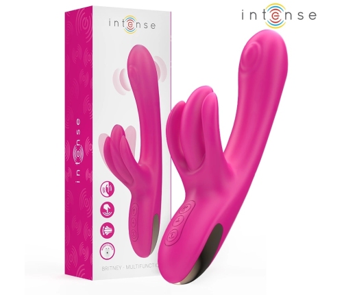 INTENSE Britney 3-Motor Dual-Action Vibrator 23cm Pink Medical Silicone