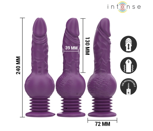 INTENSE Tatum Multifunction Up & Down Motion Vibrator 24cm Purple
