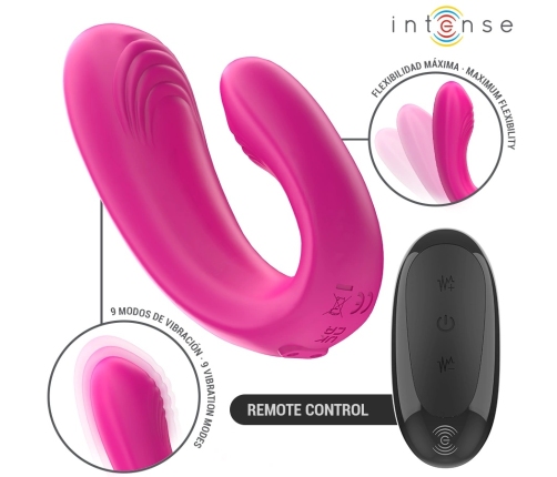 Intense Janet Dual U-Shaped Remote Vibrating Device Pink 10.2cm