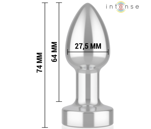 Intense S Metal Plug - 10-Mode Remote Vibrating, Waterproof, Silver