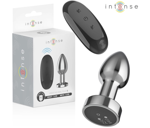 Intense S Metal Plug - 10-Mode Remote Vibrating, Waterproof, Silver