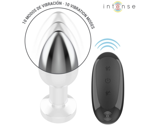 Intense Metal Vibrating Plug M - 10 Modes, Remote Control, Waterproof