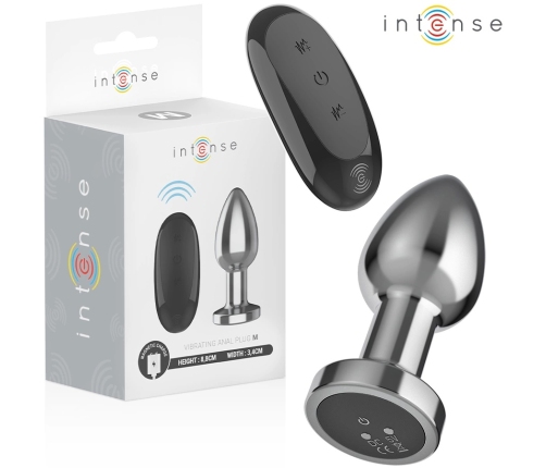 Intense Metal Vibrating Plug M - 10 Modes, Remote Control, Waterproof