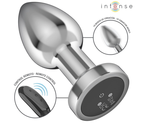 Intense Metal Vibrating Plug M - 10 Modes, Remote Control, Waterproof