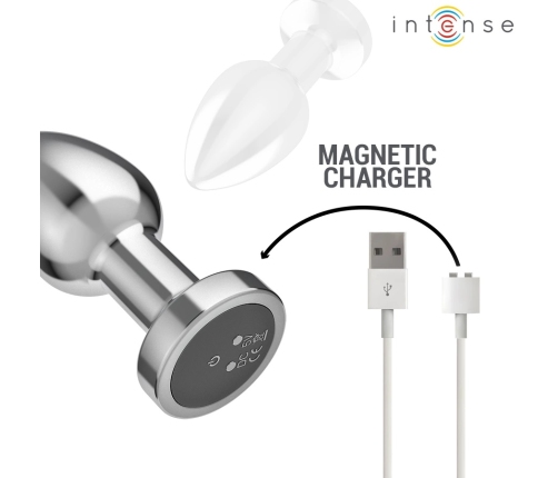 Intense Metal Vibrating Plug M - 10 Modes, Remote Control, Waterproof