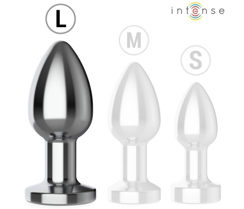 INTENSE Metal Plug L with Remote - 10 Vibration Modes, Waterproof, Silver