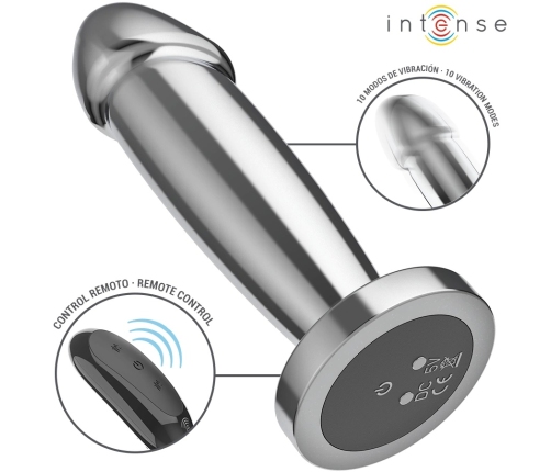 INTENSE S Metal Intimate Plug 10 Vibration Modes Remote Control 10cm