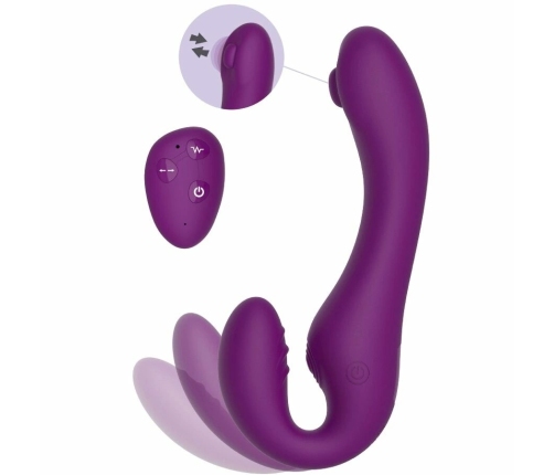 XOCOON 2-in-1 Strapless Remote Vibrator Purple Silicone Rechargeable