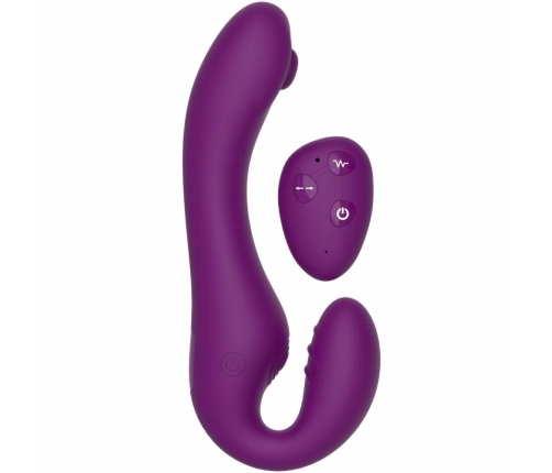 XOCOON 2-in-1 Strapless Remote Vibrator Purple Silicone Rechargeable