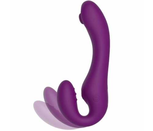 XOCOON 2-in-1 Strapless Remote Vibrator Purple Silicone Rechargeable
