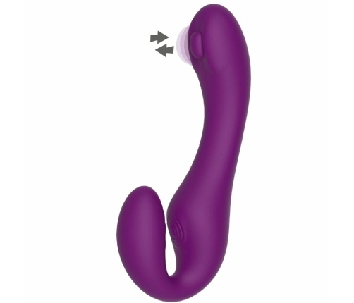 XOCOON 2-in-1 Strapless Remote Vibrator Purple Silicone Rechargeable