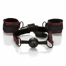CalExotics Scandal Adjustable Ball Gag with Breathable System & Handcuffs