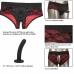 CalExotics Scandal S/M Crotchless Panty Set with Silicone Accessory Black