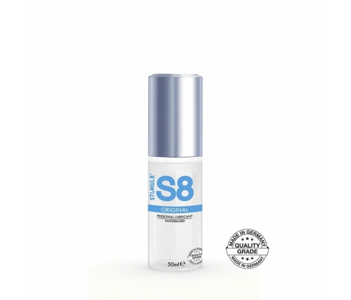 S8 Water-Based Lubricant 50 ml - Gentle Formula, Paraben-Free, Odorless