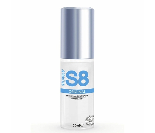 S8 Water-Based Lubricant 50 ml - Gentle Formula, Paraben-Free, Odorless