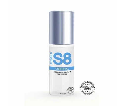 S8 Water-Based Lubricant 125ml - Gentle Formula, Paraben-Free