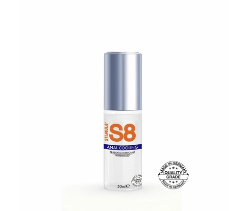S8 Anal Lubricant Water-Based Cooling Effect 50ml - Paraben-Free Formula
