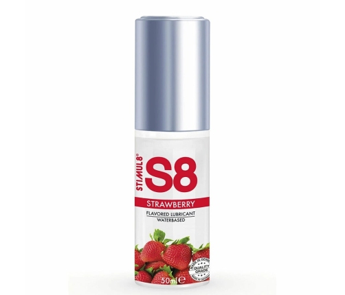 S8 Strawberry Water-Based Lubricant 50 ml - Gentle Formula, Paraben-Free