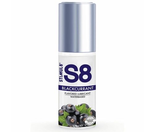 S8 Blueberry Water-Based Lubricant 125ml - Paraben-Free, Edible Formula