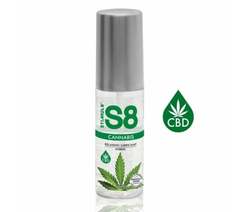 STIMUL8 S8 Hybrid Intimate Lubricant Cannabis 50ml - Long-Lasting Formula