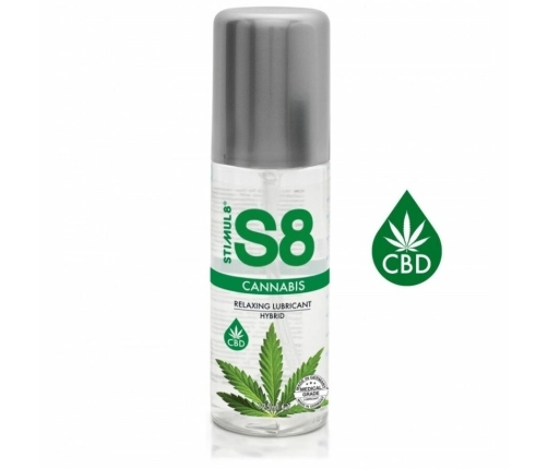 STIMUL8 S8 Cannabis Hybrid Intimate Lubricant 125 ml - Long-Lasting Formula