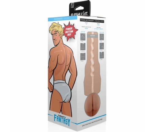Fleshlight Fantasy Power Bottom Boy Model - Anatomical Intimate Device Blue