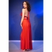 Chilirose CR 4857 Red Sheer Top & Wide-Leg Pants Set Size S