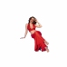 Chilirose CR 4857 Red Sheer Top & Wide-Leg Pants Set Size S