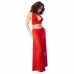 Chilirose CR 4857 Women's Red Sheer Top & Wide-Leg Pants Set Size L