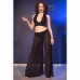 Chilirose CR 4857 Elegant Black Sheer Top & Wide-Leg Pants Set XL