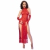 Chilirose CR 4853 Elegant Red Lace Long Dress & Gloves Set L/XL