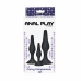 ToyJoy Curvy Companions 3-Piece Anal Plug Set Black Silicone Ergonomic