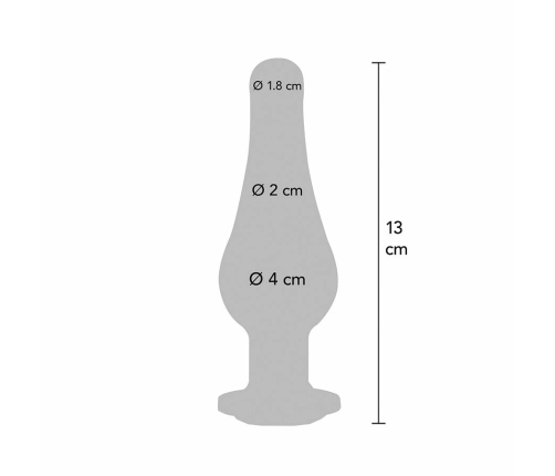 ToyJoy Diamond Bum Bijou Large - Aluminium Plug with Silver Gem, 13 cm