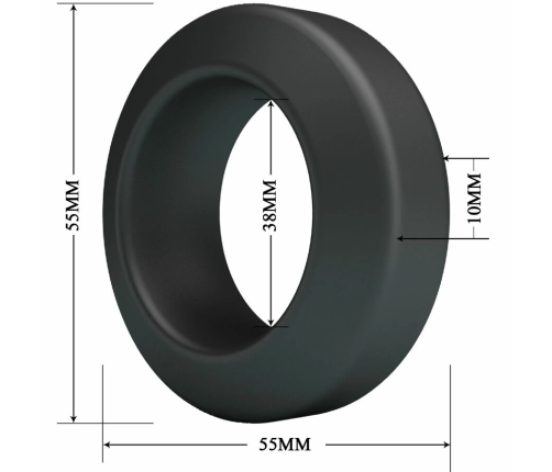 Crazy Bull Brodan Model 9 Adjustable Silicone Comfort Ring 55mm Black