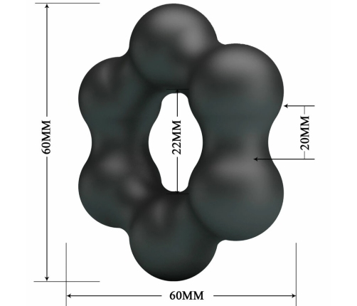 Crazy Bull Clauzell Silicone Adjustable Ring Model 10 - Black, 60 mm