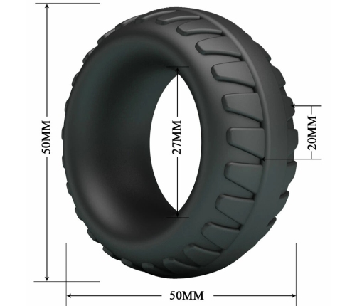 Crazy Bull Dilson Silicone Ring Model 3 - Adjustable Comfort Fit, Black