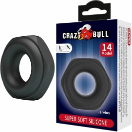 Crazy Bull Jarvius Silicone Comfort Ring Model 14, Adjustable, Black