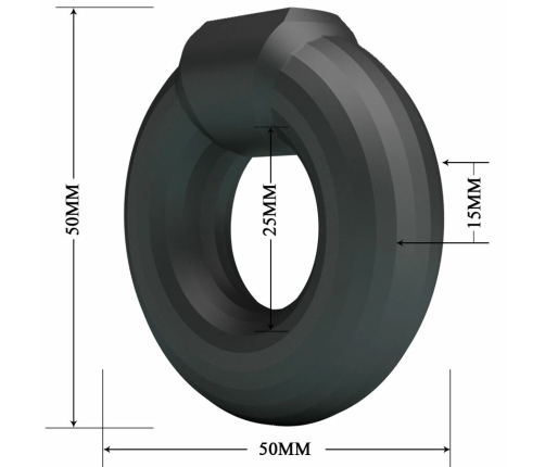 Crazy Bull Kayke Silicone Ring Model 2 Adjustable Black 50mm